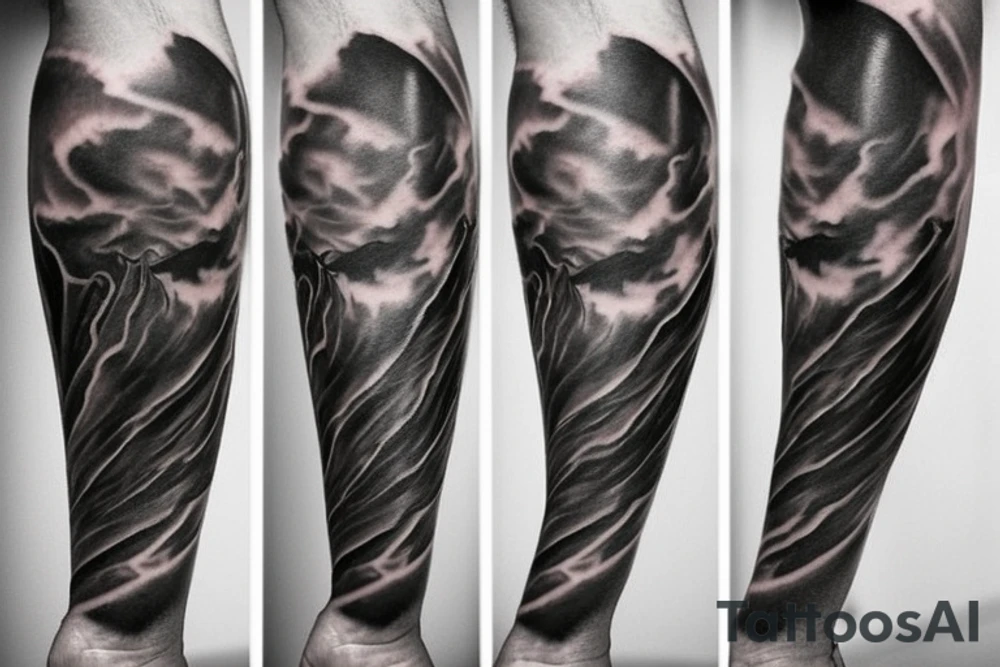 Agresive tornado tattoo idea