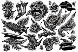 Agresive tornado tattoo idea