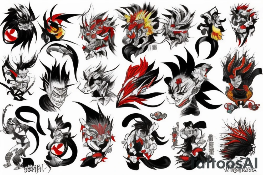 rengoku fighting tattoo idea