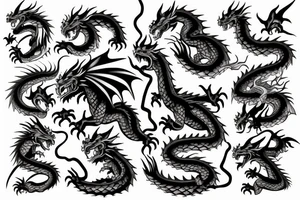 dragon fighting tattoo idea
