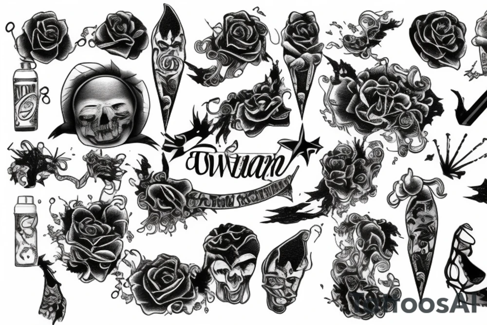 people been swalowed by a tornado tattoo idea