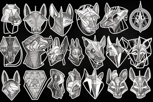 Anubis with the pyramids and the moon tattoo idea