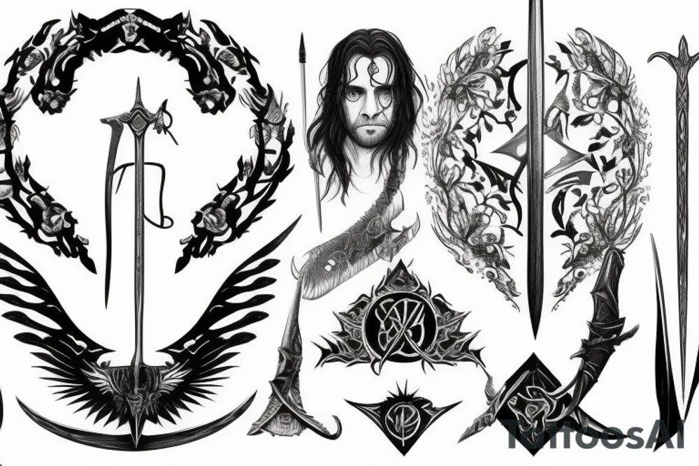 lord of the rings sword tattoo idea