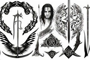 lord of the rings sword tattoo idea