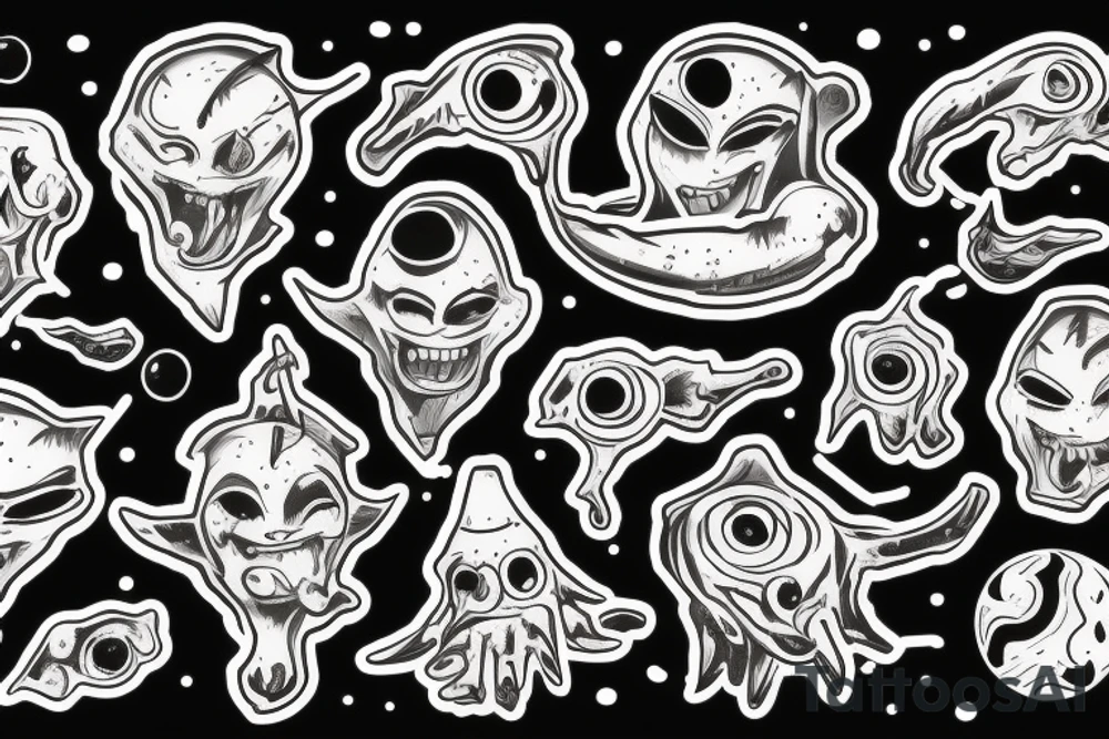 aliens reaching the earth tattoo idea