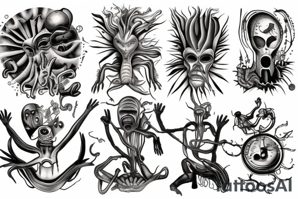 aliens reaching the earth tattoo idea