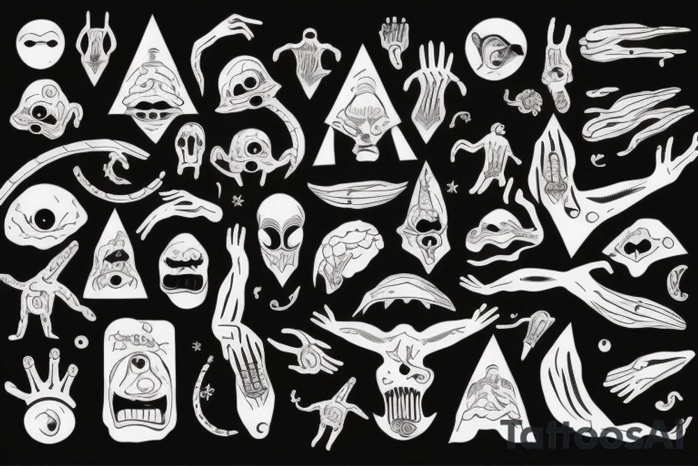 aliens reaching the earth tattoo idea