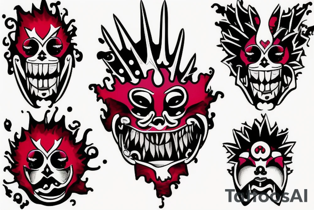 English band "King Crimson" screaming face tattoo idea
