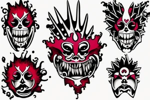 English band "King Crimson" screaming face tattoo idea