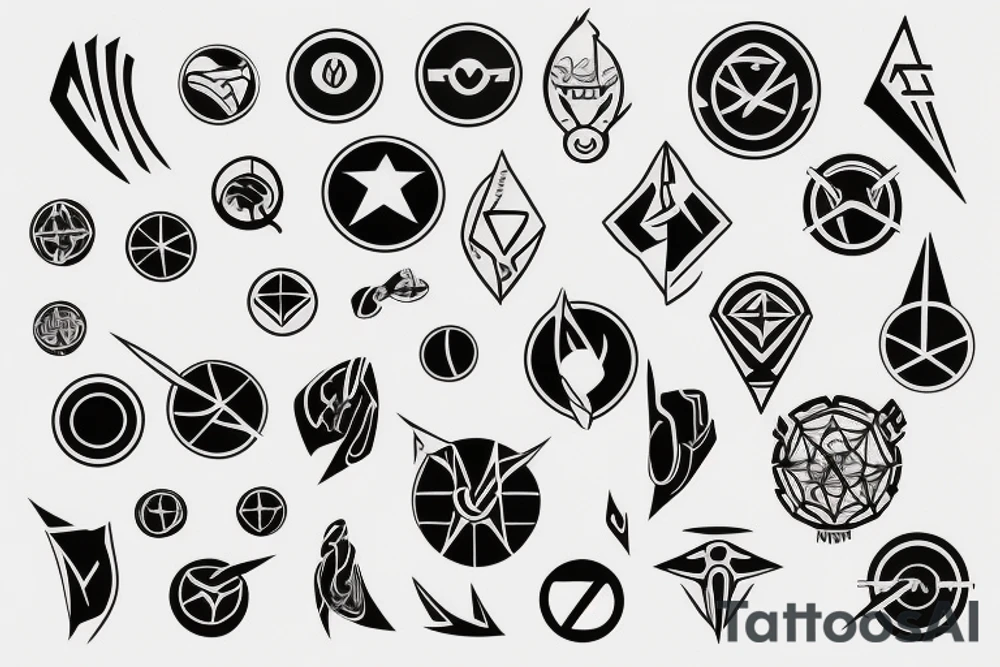 trek insignia over atom diagram tattoo idea