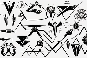 trek insignia over atom diagram tattoo idea