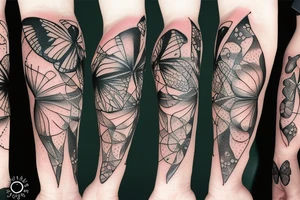 cogs electricity butterfly tattoo idea