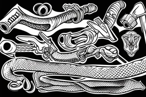 snake with a wrench tattoo idea