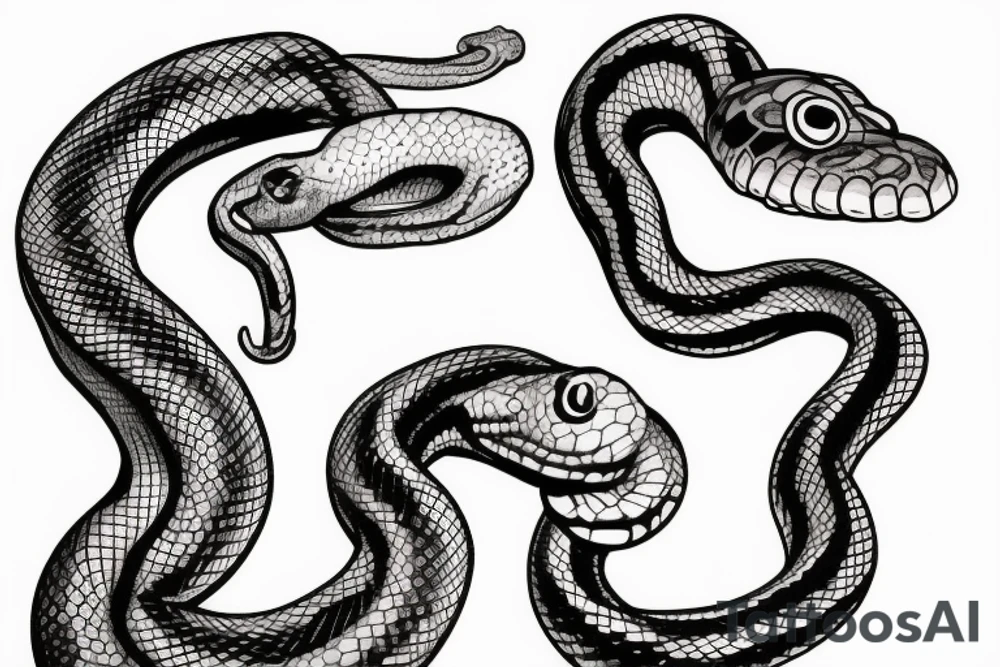 evil snake tattoo idea