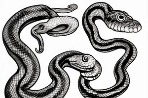 evil snake tattoo idea