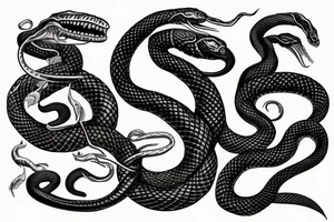 evil snake tattoo idea