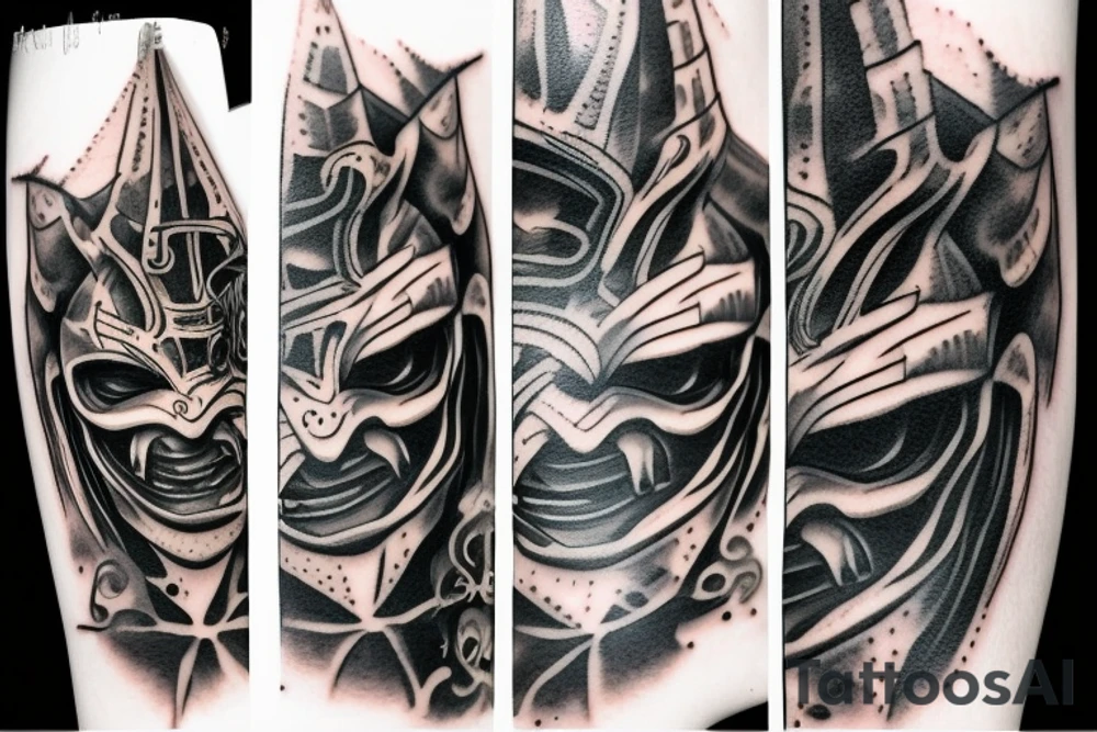 evil mask tattoo idea
