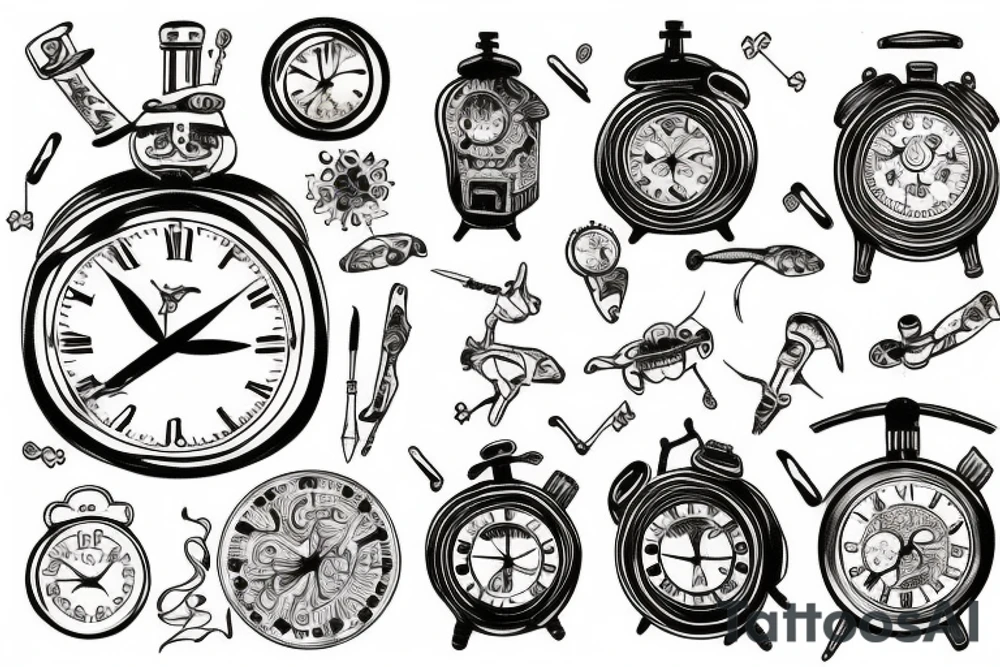clocks inside firefly tattoo idea