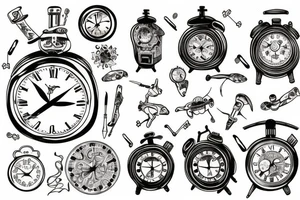 clocks inside firefly tattoo idea