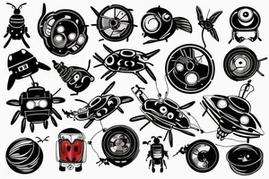 robot firefly tattoo idea