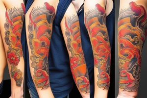 fire fairy dachshund tattoo idea