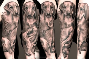 angel dachshund tattoo idea