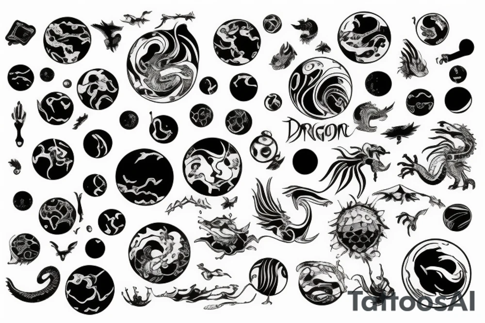 planet with a dragon tattoo idea