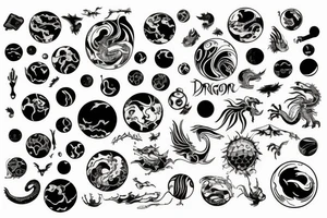 planet with a dragon tattoo idea