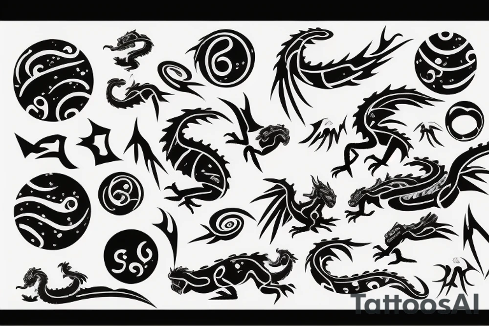 planet with a dragon tattoo idea