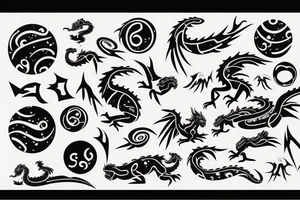 planet with a dragon tattoo idea