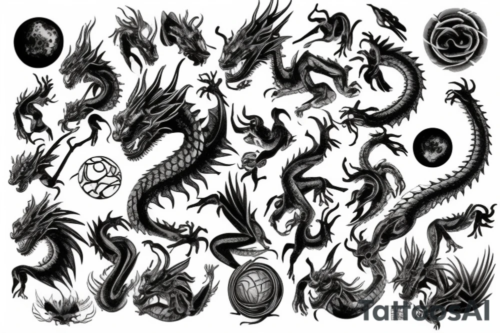 planet with a dragon tattoo idea