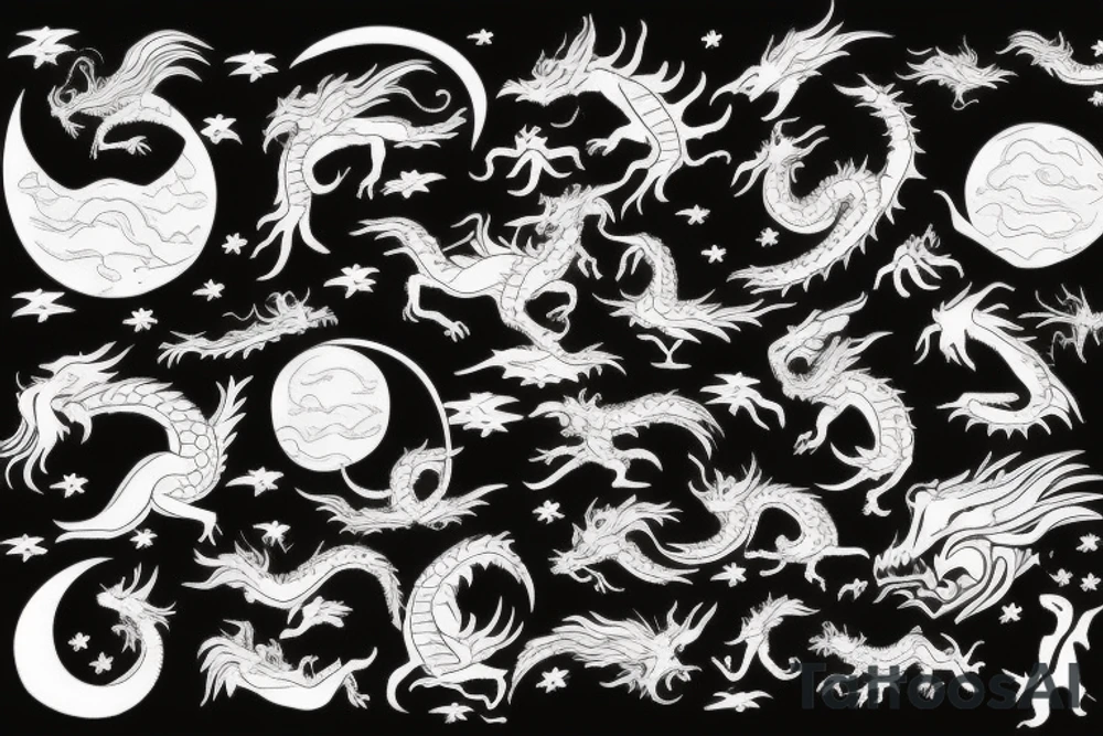 dragon circling earth tattoo idea