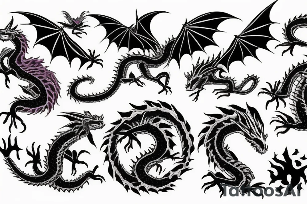dragon circling earth tattoo idea