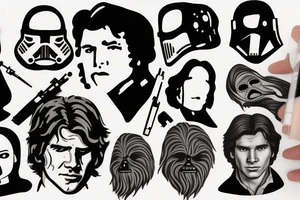han solo head tattoo idea