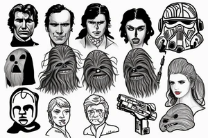 han solo head tattoo idea