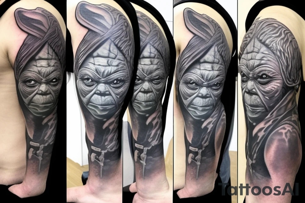 yoda jedi tattoo idea