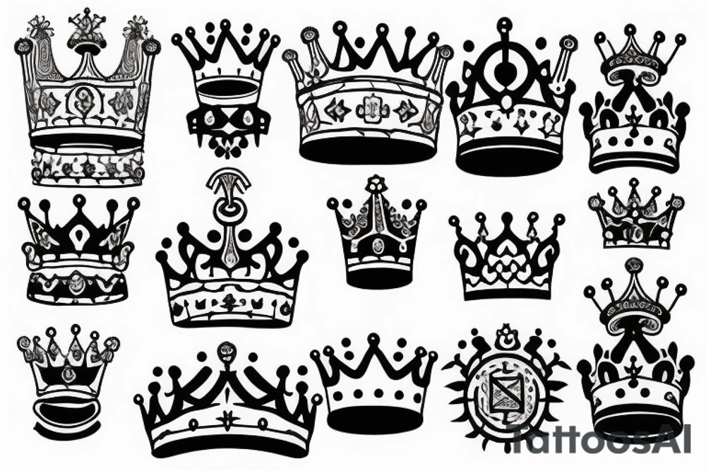 S with a crown on top of it with ribbon that says smith all in tattoo idea