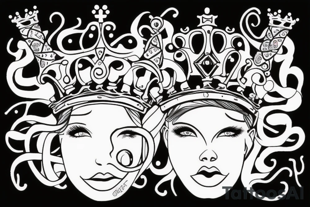 S with a crown on top of it with ribbon that says smith all in tattoo idea
