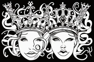 S with a crown on top of it with ribbon that says smith all in tattoo idea