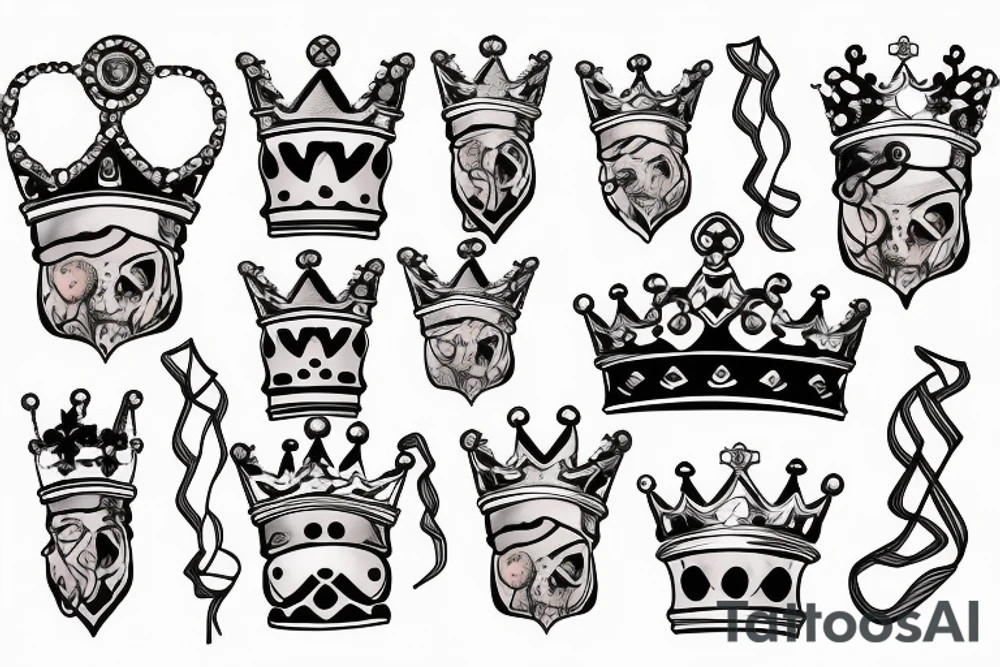 S with a crown on top of it with ribbon that says smith all in tattoo idea