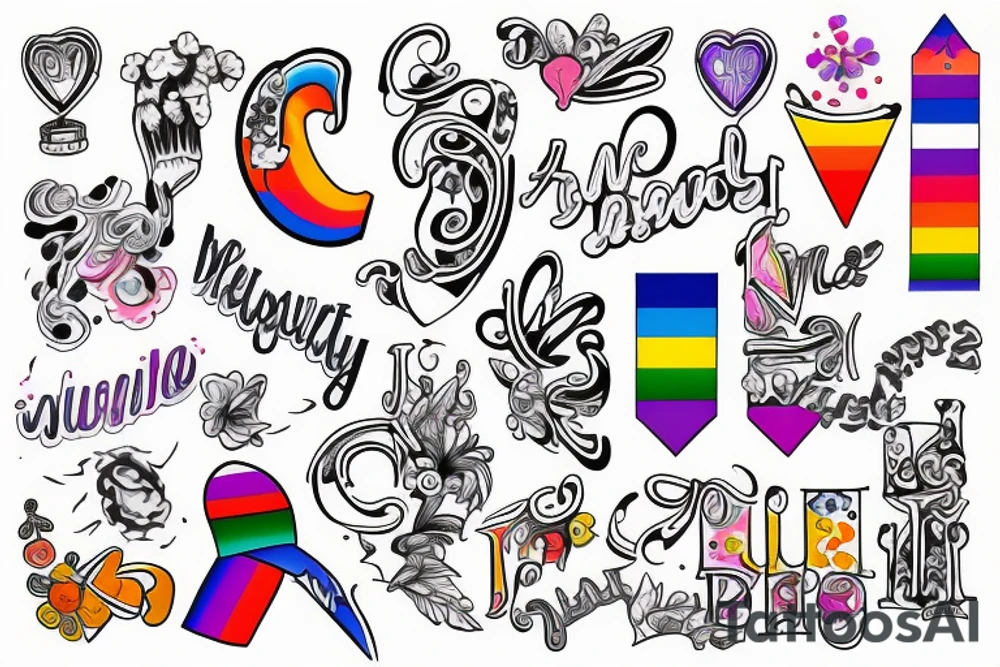Gay, proud, positive, lucky tattoo idea