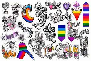 Gay, proud, positive, lucky tattoo idea