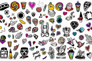 Gay, proud, positive, lucky tattoo idea