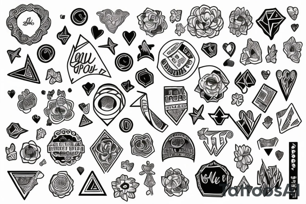 Gay, proud, positive, lucky tattoo idea