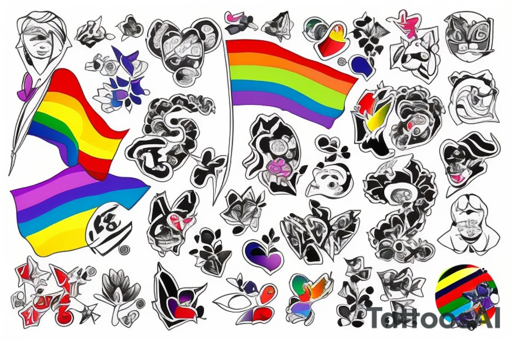 Gay, proud, positive, lucky tattoo idea