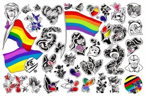 Gay, proud, positive, lucky tattoo idea