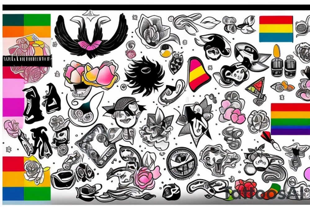 Gay, proud, positive, lucky tattoo idea