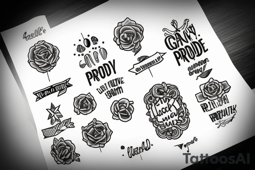 Gay, proud, positive, lucky tattoo idea