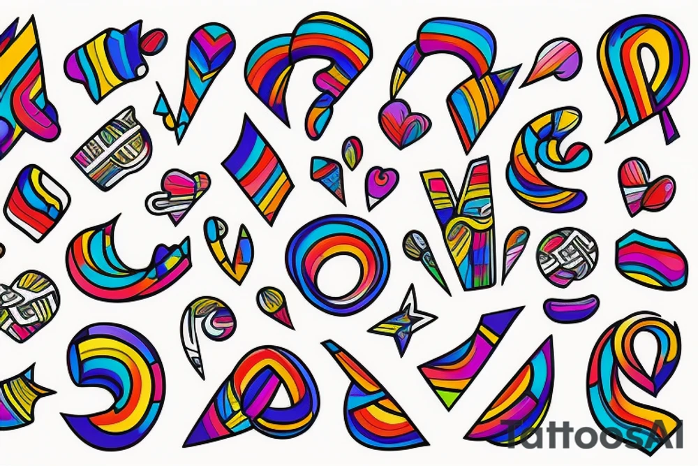 Gay, proud, positive, lucky tattoo idea