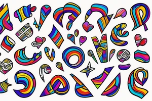 Gay, proud, positive, lucky tattoo idea